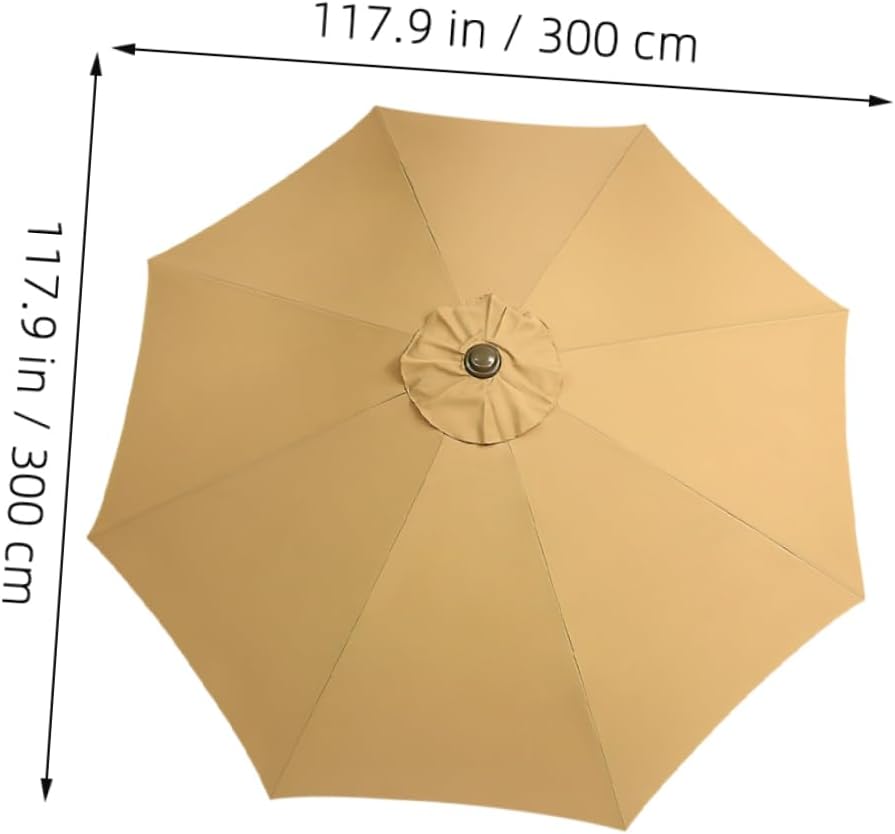 Patio Umbrella Canopy Replacement Cover Durable UV Protection for Ribs Outdoor Umbrellas for Gardens Pools and Patios Versatile Shading