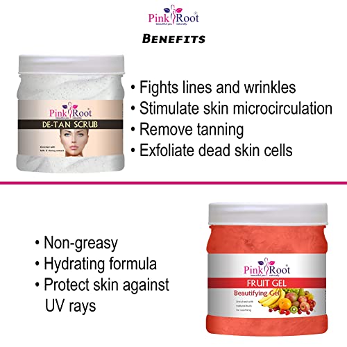 Image of Pink Root De-Tan Scrub 500gm with Fruit Gel 500gm