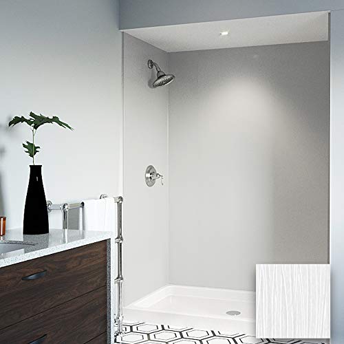 Mermaid Bath And Shower Walls Four Panel Shower Wall In 60" W X 36" D X 72" H In Birch Branches #TOP2