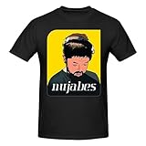 Nujabes Men's Short Sleeve Graphic T-Shirts Casual Novelty Cotton Crewneck Tees Black Small