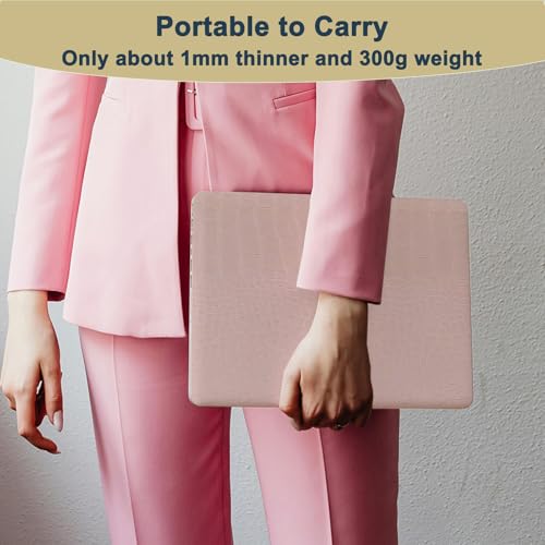 Funda rígida para MacBook Air 13 M2 M3 M4 de piel con protector de teclado 6