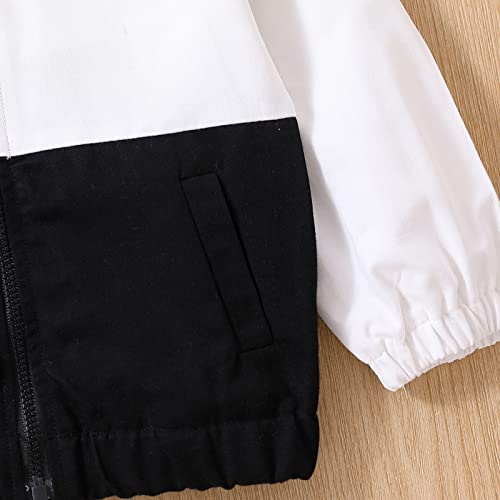 Toddler Boys Windbreaker Long Sleeve Windproof Coats Cartoon Print Hooded Jacket4