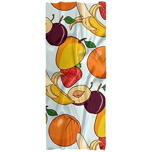 Écharpe légère femme contre les courants d'air châle fruits tropicaux colorés