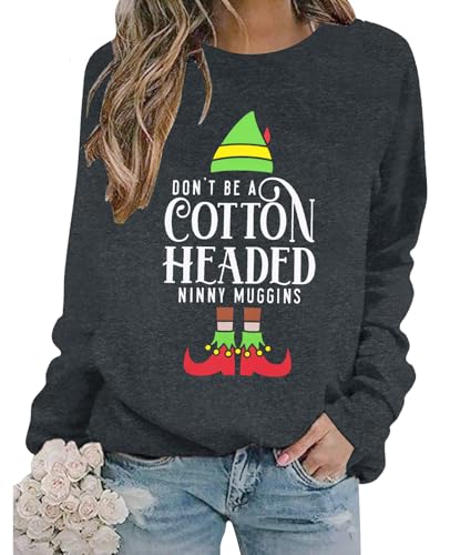 MNLYBABY Merry Christmas Sweatshirt Xmas Shirt: Women Christmas Vacation Shirt Santa Shirts Family Christmas Long Sleeve Top