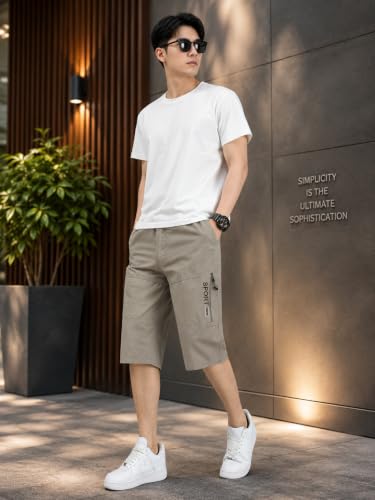 Image of TAGDO Men's Solid Cotton Shorts | Shorts Pant for Men | Shorts for Men (2003)