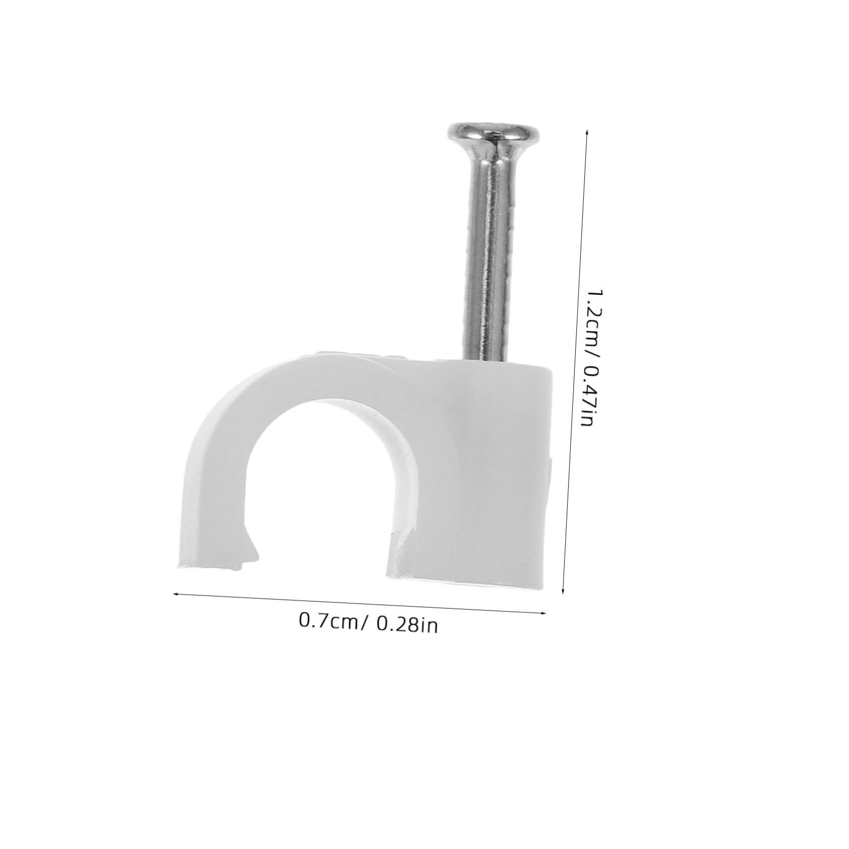 LIFKOME 100pcs Cable Clips Steel Nails Wire Clamp Connectors for Wall Low Voltage Staples Hammer Staples Cable Fasteners