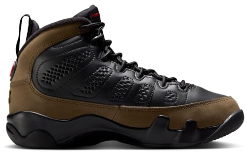 Jordan Big Kid's 9 Retro Black/True Red-Light Olive (HV4574 030) - 5.52