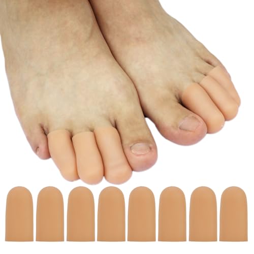 Image of Silicone Big Toe Protectors, Toe Caps Covers Sheeves to Provide Relief from Missing Calluses or Ingrown Toenails, Corns, Blisters, Hammer Toes (Small)