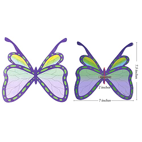 SL Kochou Shinobu Cosplay Wig + Butterfly Hair Clip for DS, Long Black Purple Wig Anime Hair Wigs with Cap for Halloween Costume Party3