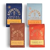 Stumptown Coffee Roasters, Medium and Dark Roast Organic Whole Bean Coffee Bundle - French Roast, Founder's Blend, Hundred Mile, Holler Mountain, 48 Ounces (4 Bags of 12 Ounces)