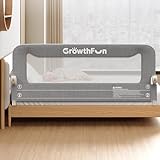 Foldable Bed Rail for Toddlers, 59in Reinforced Carbon Steel Frame&Connectors, Breathable Cationic Fabric, Safety Toddler Bed Rails for Queen, King, Twin, Full, No-Tool Setup.