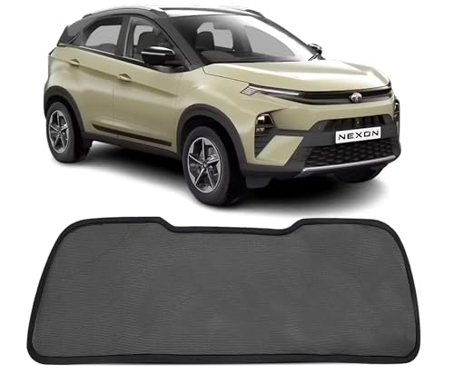 Image of Autofact Dicky Curtain for Tata Nexon | Custom Fit Rear Windshield Sunshade | UV & Heat Protection | Foldable Mesh | Privacy & Cooling Car Accessory