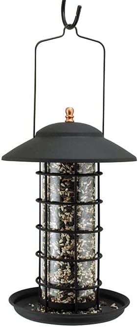 Woodlink Metal & Glass Lantern Bird Feeder, Matte Black