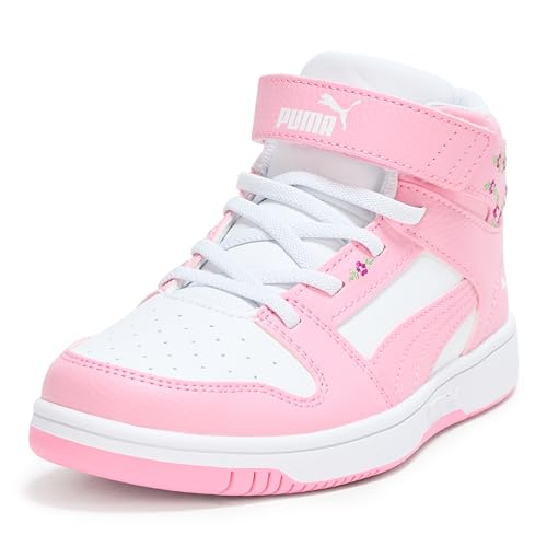 Image of PUMA Kids' Rebound Layup Mid Hook and Loop Sneakers