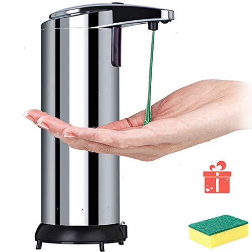 DREAMWIN Dispensador Jabón Automático, 280mL Dispensador de Jabón Automatico, IPX7 Impermeable para Cocina, Baño, Aseo, Escuela, Hospital, Hotel, Restaurante, Lugar Público