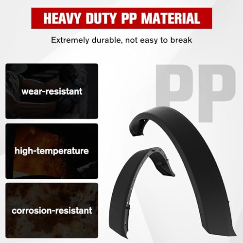 LitMiRaCle Widened Fender Flares Compatible with F-ord Bronco 2021-2024, Front & Rear XL Heavy Duty Mud Flaps Guards for Bronco Accessories, 4PCS(Not for Bronco Sport) by LitMiRaCle - Image 3