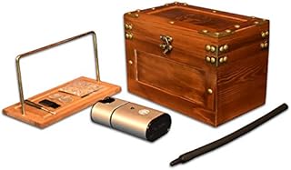 Cocktail Smoker Box Smoking Gun Wood Smoke Infuser I Indoor Smoker Wooden Box 9”x 5” x 6” with Smoke Infuser 4.7” x 2.4” x 1.4” I Portable Smoke Generator Smoking Accessories