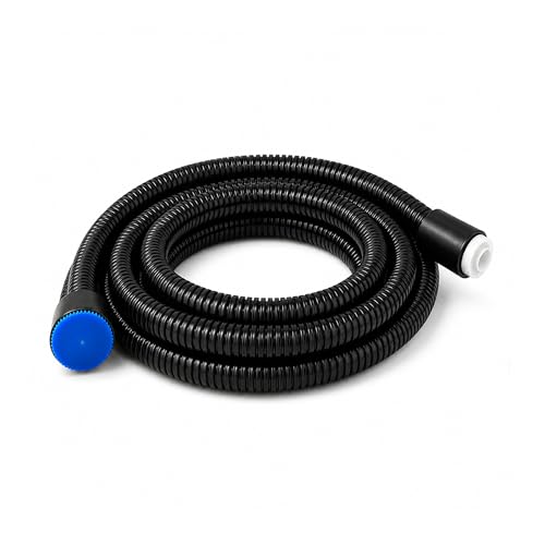 Image of Robustt Premium 304 Stainless Steel Jet Spray Hose Pipe for Toilet (Black), 1.2m Flexible Hose Pipe with Anti Corrosion Finish, Hand Shower Pipe, Universal G1 /2 Fittings, High Pressure Faucet Pipe