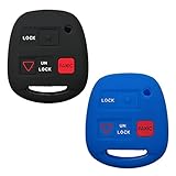 2Pcs Coolbestda Silicone Key Fob Case Cover Protector Keyless Jacket Remote Holder for Toyota Land...