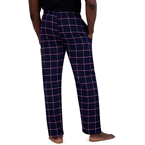 Hanes Ultimate Men's Flannel Pant, Navy Box Plaid, Small2