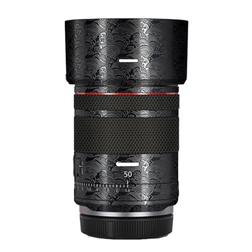 Mebont カメラアクセサリー ステッカー Canon キヤノン RF 50mm F1.4 L VCM 標準ズームレンズに適合する保護装飾ステッカーで、耐擦傷性、耐摩耗性を備えたカメラスキン保護フィルム、迷彩(海浪黒)