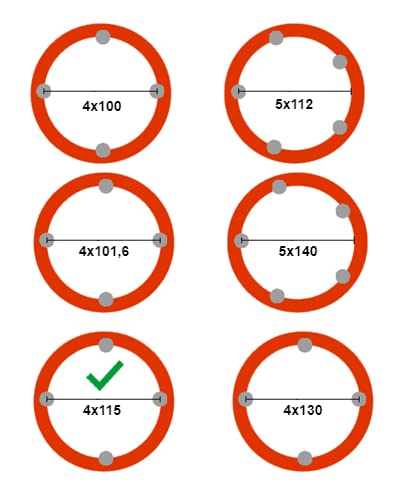 Roue complète 8 Pouces - 4.80/4.00-8 Pneu + Jante - Pas français : 4x115-4PR - 265 kg - 85 mm de diamètre de moyeu - Haute qualité, Robuste et Adaptable