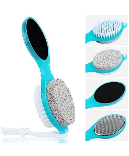 CELLEBII® 4 In 1 Pedicure Brush, Pumice Stone & File foot cleaner scrubber callus remover skinexfoliant