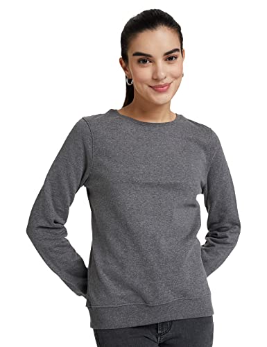 Image of Women's Cotton Round Neck Pullover Sweater
