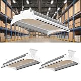 Lightdot 250W(288*1W LED) Linear High Bay Light, 37500LM [Eqv. 1000W MH], Heavy-Duty Aluminum LED High Bay Shop Light, 100-277V 5000K Commercial Lighting for Garage, Workshop, ETL Certified - 2 Pack