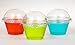 Golden Apple, 7oz-50sets Clear Plastic Dessert Cups, Parfait Cups with Dome lids No Hole