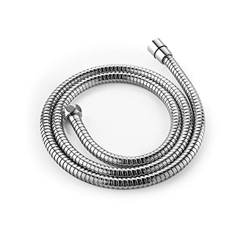 Dr Faucet Hand Held Shower Wand Wall Mount Square Brass Handheld Shower Single Function With Wall Connector And Hose Set, Polished Chrome Finished #TOP3