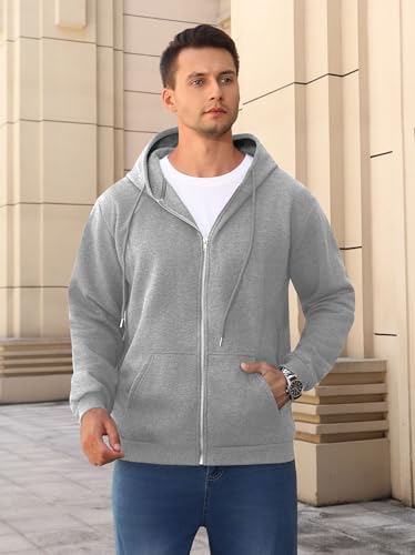 ENOSKY Hoodies for Men Full zip Mens Hoodies Casual Drawstring Long Sleeve Sweatshirts Sports Hooded Jacket3