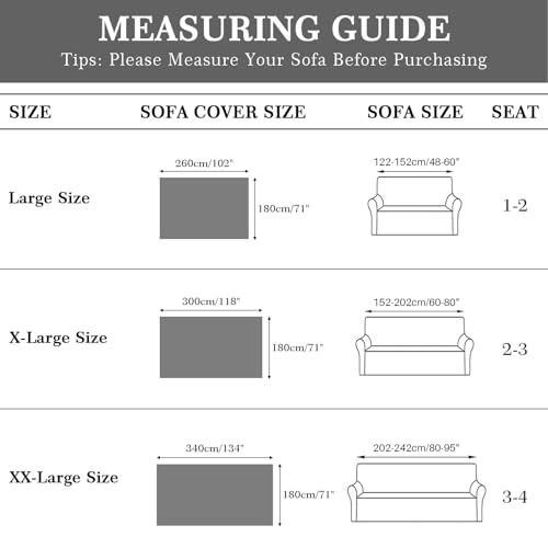 Housse de canapé d'angle grise LiveGo en chenille 180x260 cm - 6