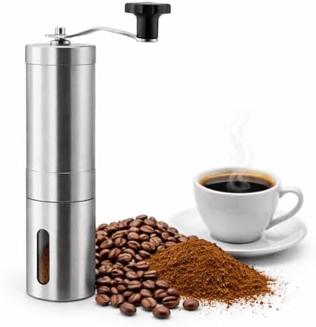 Moedor de Café Grãos Manual Inox Portátil