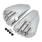 Motorcycle ABS Left & Right Engine Fairing Battery Side Covers for Harley 2014-2022 Sportster XL883 XL1200 883 1200 Forty Eight Seventy Two (Chrome)