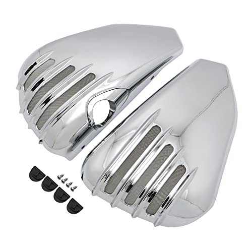 Motorcycle ABS Left & Right Engine Fairing Battery Side Covers for Harley 2014-2022 Sportster XL883 XL1200 883 1200 Forty Eight Seventy Two (Chrome)
