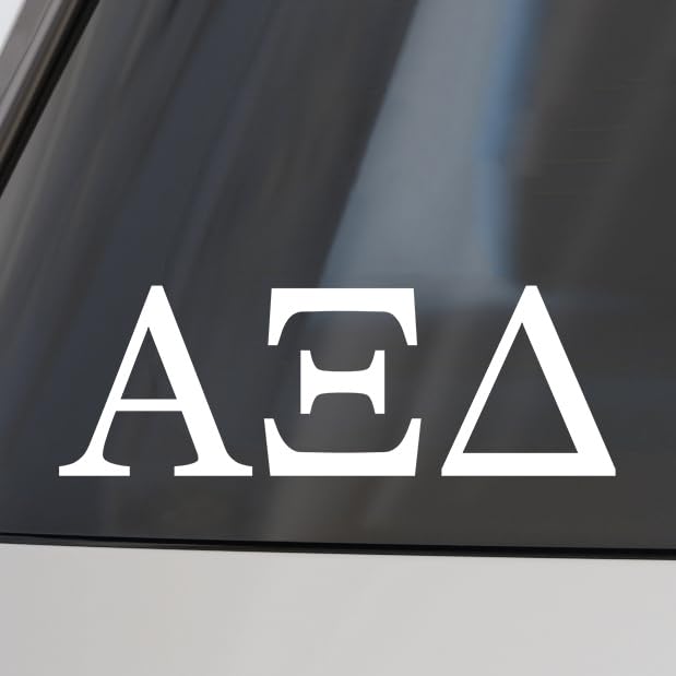Sorority Shop Alpha Xi Delta Car Decal Sticker- Greek Letters Design, Officially Licensed Alpha Xi Delta Sorority Window Sticker