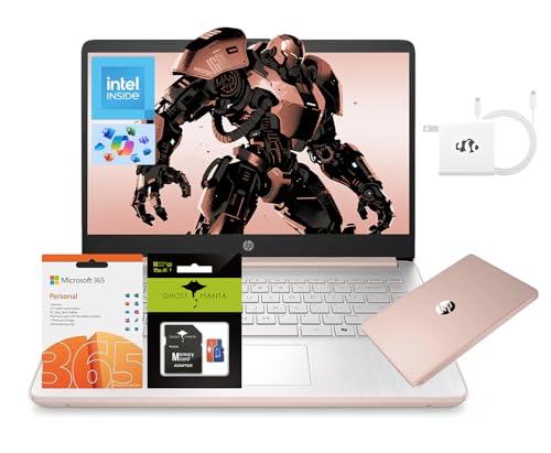 HP 14�C���`�m�[�g�p�\�R���AIntel�v���Z�b�T�[N150 (Beat i3) 4GB RAM 256GB�X�g���[�W (128GB UFS + 128GB SD�J�[�h) 1�N�� Office 365 Copilot AI Win11 WiFi6 �R���s