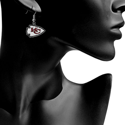 Image of NFL Siskiyou Sports Womens Kansas City Chiefs Dangle Earrings One Size Team Color