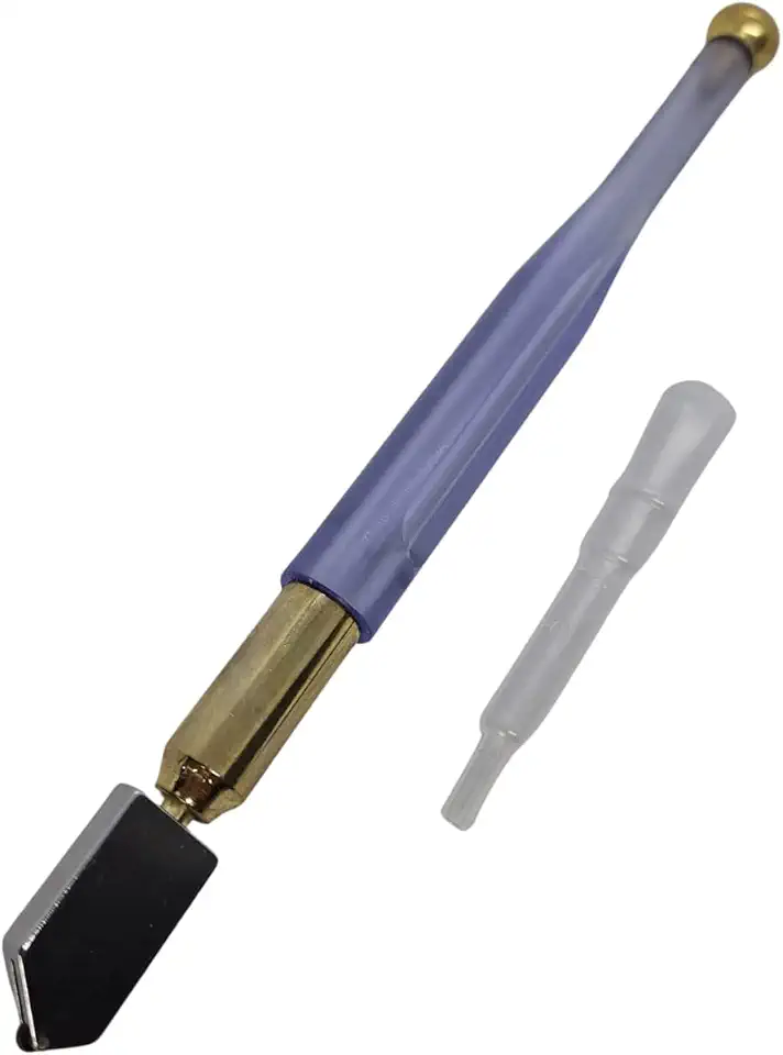 Cortador de Vidro Profissional com Roda de Tungstênio, Reservatório Lubrificante, Corte Preciso 3 a 12mm