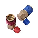 OCESTORE Replace R134A Adapter, (2pcs) Air Conditioning Manifold Freon, Quick Connectors,R134a System Port QC15 AC Quick Connector Adapter HVAC Coupler Car Auto Air-Conditioning