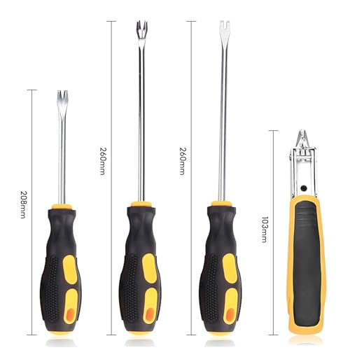 4 Pcs Upholstery Tools, Staple Remover, and Screwdriver Tack Lifter Tool Set - Image 2