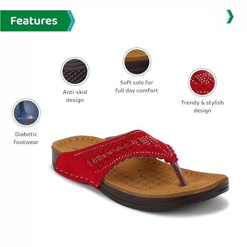 Image of ORTHO JOY doctor Slipper for women Fancy || Orthopedic Women's Slipper || Regular Wear slippers For Women