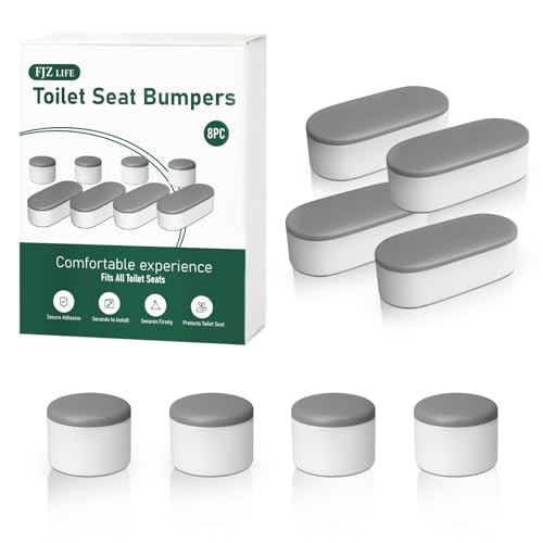 Toilet Seat Bumpers For Bidet And Lid Attachment Replacement 8 Pcs Universal Non-Slip Toilet Seat Spacers:For Bidet & Toilet Lid Strong Adhesive Prevent Damage