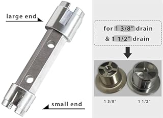 BearHut Tub Drain Remover Wrench Removal Tool Dual Ended Dumbell for Bath Drains Heavy Duty Aluminum