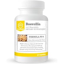 Boswellia Extract - Pure Non GMO Boswellic Infused with Curcumin and Ginger. Superior Absorption Zero Synthetic Additives - Powerful Formula Joint, Knees, HIPS, Immune, 60 Veg Capsules