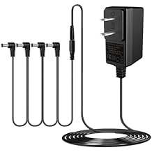 AITONE DC 9V Guitar Pedal Power Supply AC Adapter with 4 Way Daisy Chain Power Cord Cables for Pedal Keyboard Tip Negative 800mA-1A A-P01