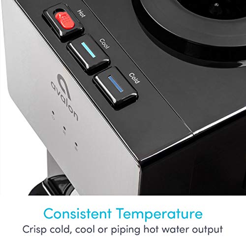 Avalon A11-Cttl Premium 3 Temperature Top Loading Countertop Water Cooler Dispenser With Child Safety Lock. Ul/Energy Star Approved-Stainless Steel #TOP3