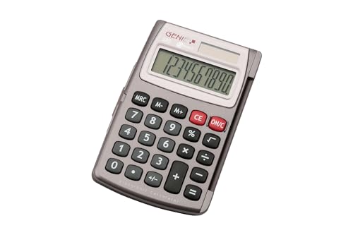 Genie 520 Scientific Calculator, 10 Decimal Place, Solar Powered, LCD Display, 2.5 Inches, 2 AAA Batteries