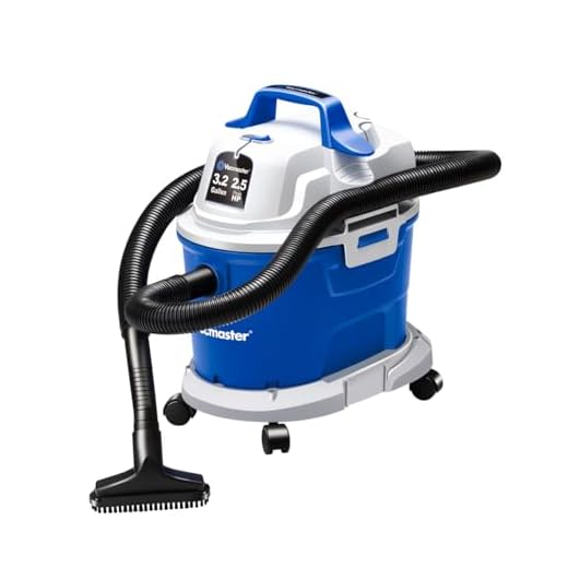 Vacmaster Wet Dry Vacuum 3.2 Gallon 2.5 Peak HP Wall Mounted Shop Vacuum Cleaner with Extension Wands Tool Storage & Wall Bracket for Garage, Car, Home & Workshop